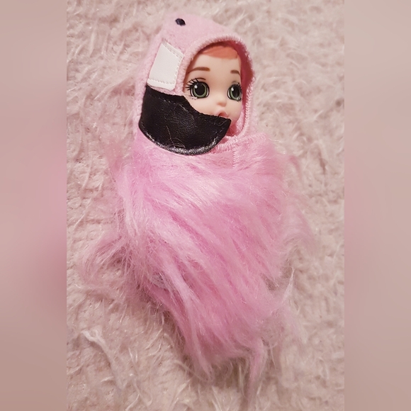 Baby Born Surprise Flamingo Doll Mini Zapf Creations Red Hair Green Eyes - Picture 9 of 12